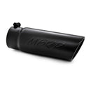 MBRP Universal Tip 4 O.D. Angled Rolled End 3.5 inlet 10 length- Black Finish