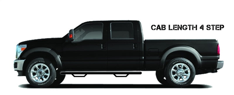 N-Fab Nerf Step 2019 Dodge Ram 1500 Crew Cab 5.7ft Bed - Gloss Black - Cab Length - 3in