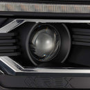 AlphaRex 12-15 Toyota Tacoma LUXX LED Projector Headlights Plank Style Black w/DRL