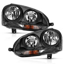 ANZO 2006-2009 Volkswagen Us Rabbit Crystal Headlight Black (Halogen Only)