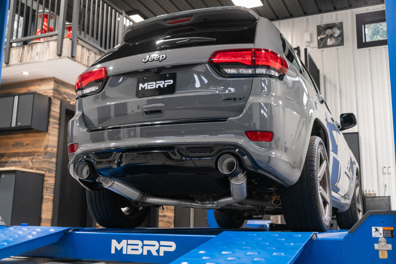MBRP 2012+ Jeep Grand Cherokee SRT 6.4L 3in Dual Rear Exit T304SS Catback Exhaust - CF Tips