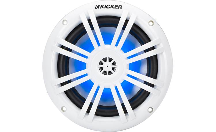 Kicker 49KM604WL 6-1/2" 2-way marine speakers with blue LED lighting