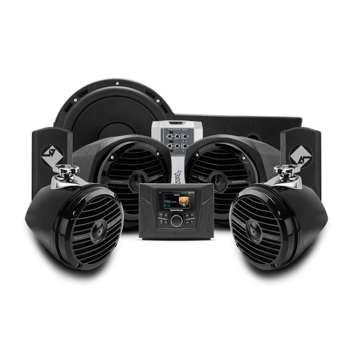 Stereo, front lower speaker, rear speaker, and subwoofer kit for select Polaris GENERAL® models