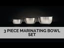 Napoleon 3-Piece Marinating Stainless Steel Bowl Set