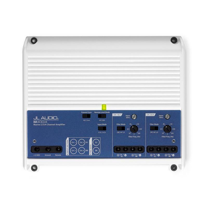 JL Audio M400/4 4 Channel Class D Full-Range Marine Amplifier, 400 W - Installations Unlimited