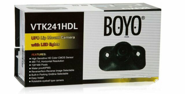 BOYO VTK241HDL - Lip Mount HD Backup Camera w/ Parking Lines & LED Lights